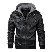 Jacob - Men's Leather Jacket with Hood